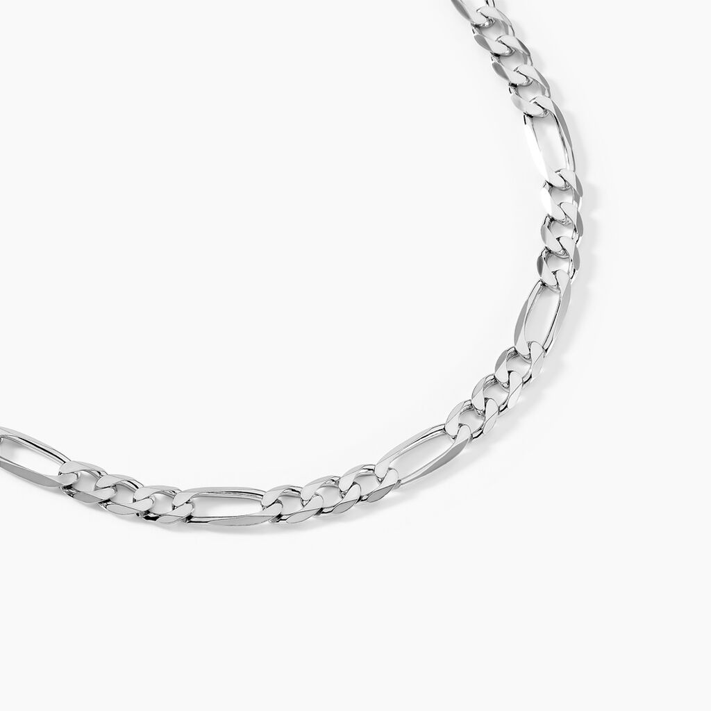 Chaîne Vivian Maille Alternee 1/3 Argent Blanc - Chaines Homme | Histoire d’Or