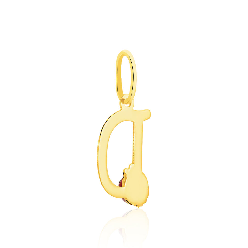 Pendentif Helidie Coccinelle Lettre Or Jaune - Pendentifs Enfant | Histoire d’Or