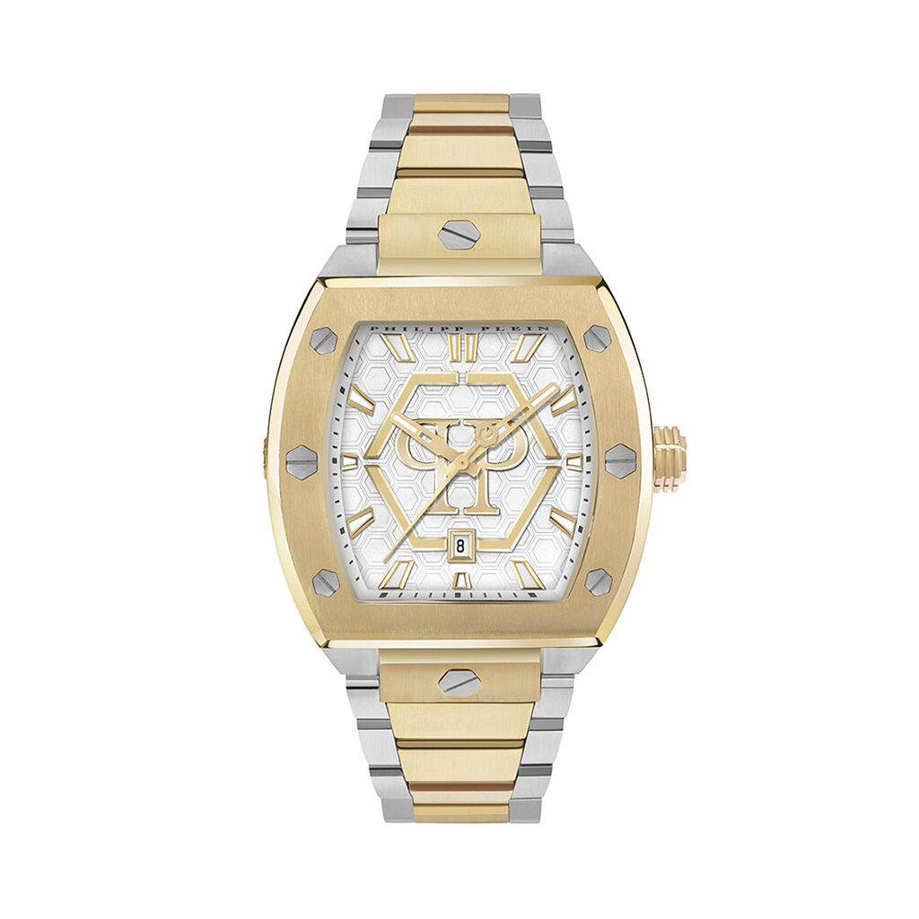Montre Philipp Plein Hexagon Phantom Argent&eacute; - Montres Homme | Histoire d&rsquo;Or