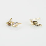 Boucles D'oreilles Puces Ester Or Jaune Diamant - Clous d'oreilles Femme | Histoire d&rsquo;Or