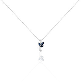Collier Maura Or Blanc Saphir Diamant - Colliers Femme | Histoire d’Or