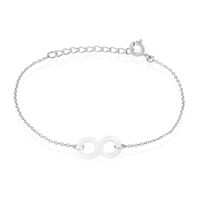 Bracelet Alicia Argent Blanc Céramique