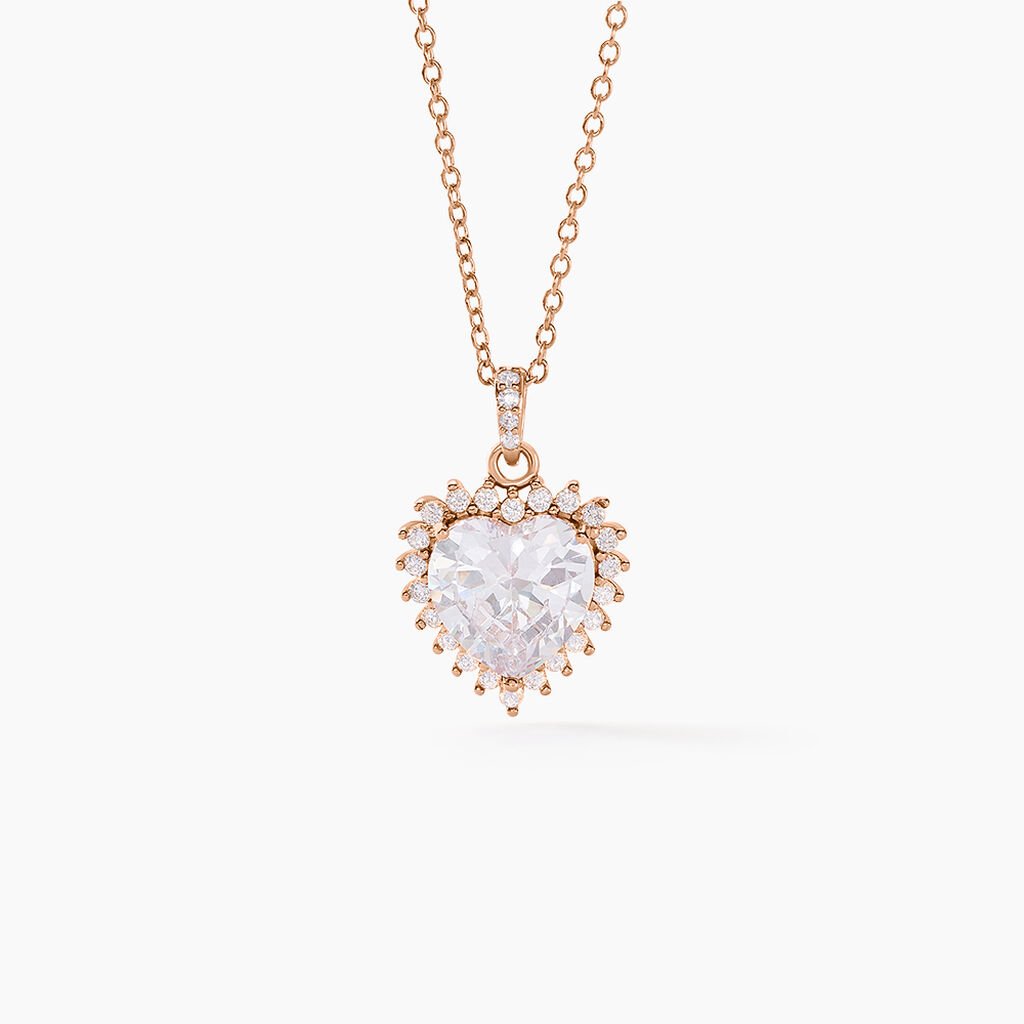 Collier Sphinx Argent Rose Oxyde De Zirconium - Colliers fantaisie Femme | Histoire d&rsquo;Or