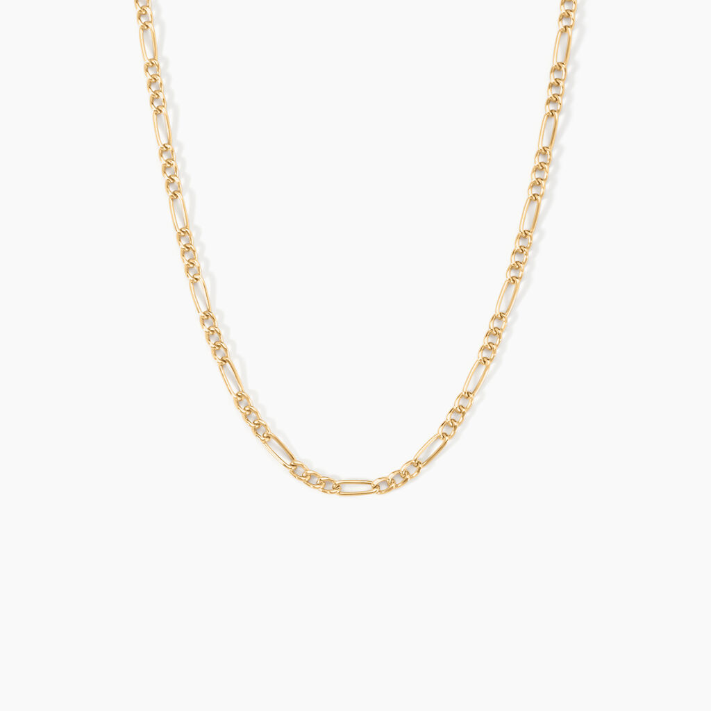 Cha&icirc;ne Cameo Maille Alternee 1/3 Or Jaune - Chaines Femme | Histoire d&rsquo;Or