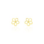 Boucles D'oreilles Puces Philine Fleur Or Jaune - Clous d'oreilles Famille | Histoire d&rsquo;Or