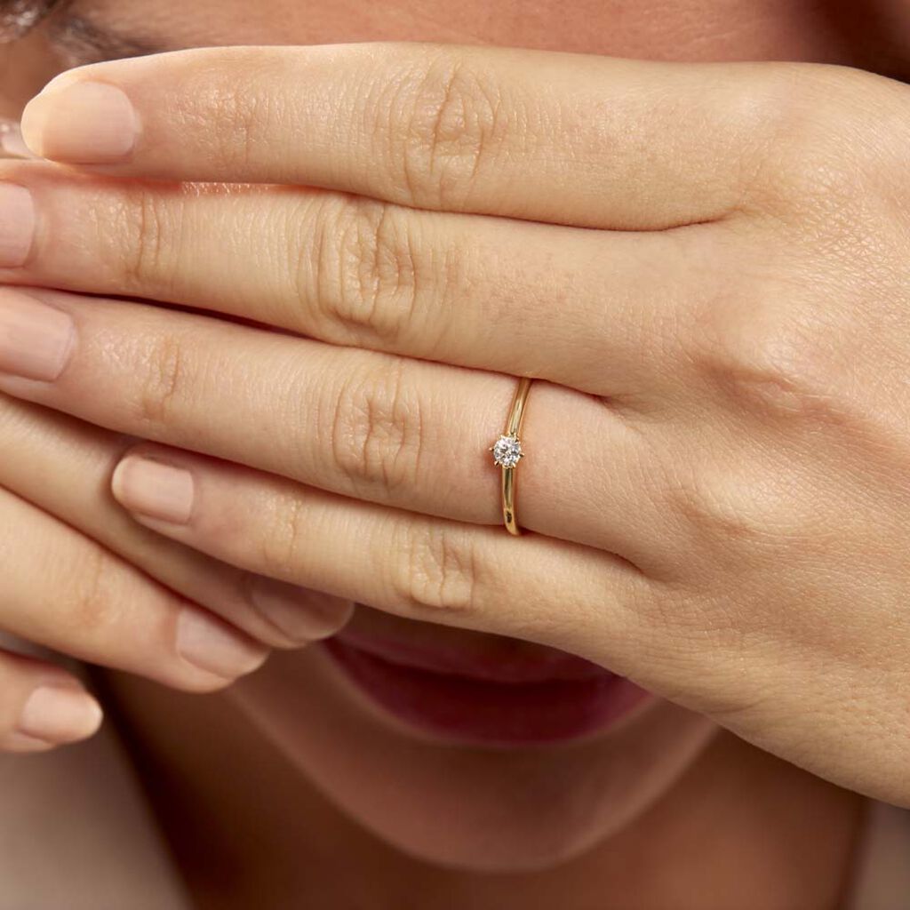 Bague Solitaire Samantha Or Jaune Diamant - Bagues solitaires Femme | Histoire d’Or