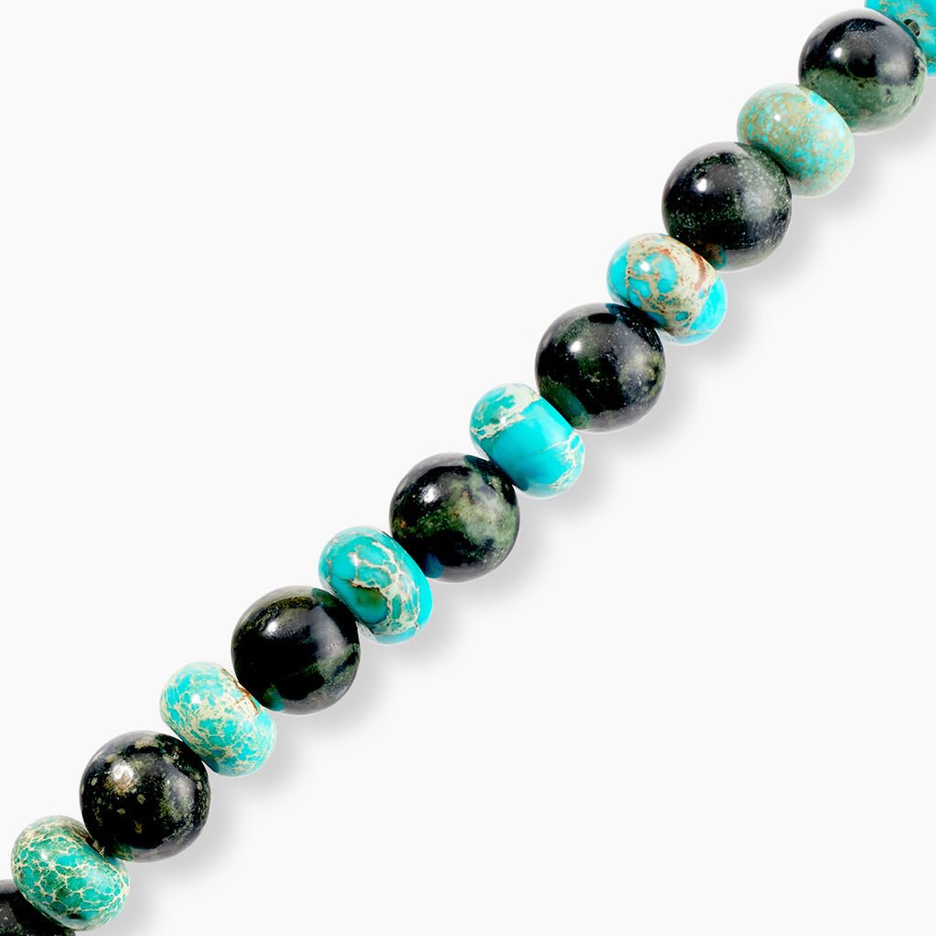 Bracelet Naturel Autres Vert Jaspe Africain - F&ecirc;te des p&egrave;res Homme | Histoire d&rsquo;Or