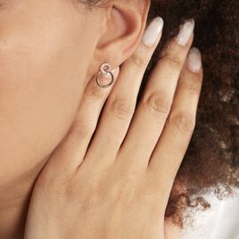 Boucles D'oreilles Pendantes Essia Plaqué Or Jaune Oxyde De Zirconium - Boucles d'oreilles fantaisie Femme | Histoire d’Or
