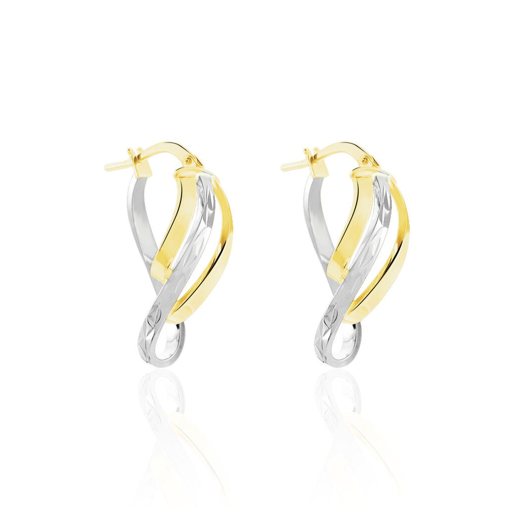 Créoles Holly Or Bicolore - Boucles d'oreilles créoles Femme | Histoire d’Or