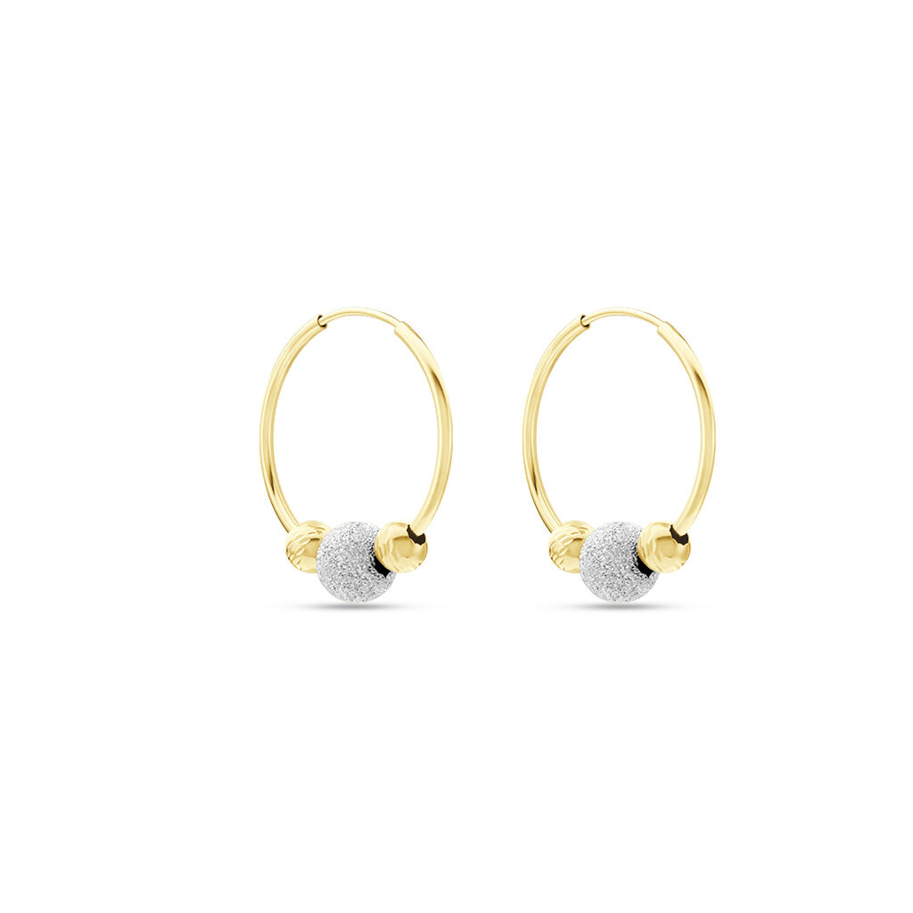 Créoles Ariel Or Bicolore - Boucles d'oreilles créoles Femme | Histoire d’Or