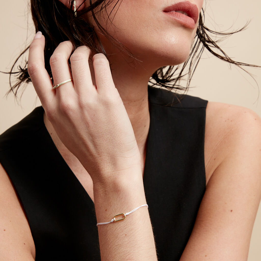 Bracelet Infini Pop Argent Jaune - Bracelets cordon Femme | Histoire d’Or