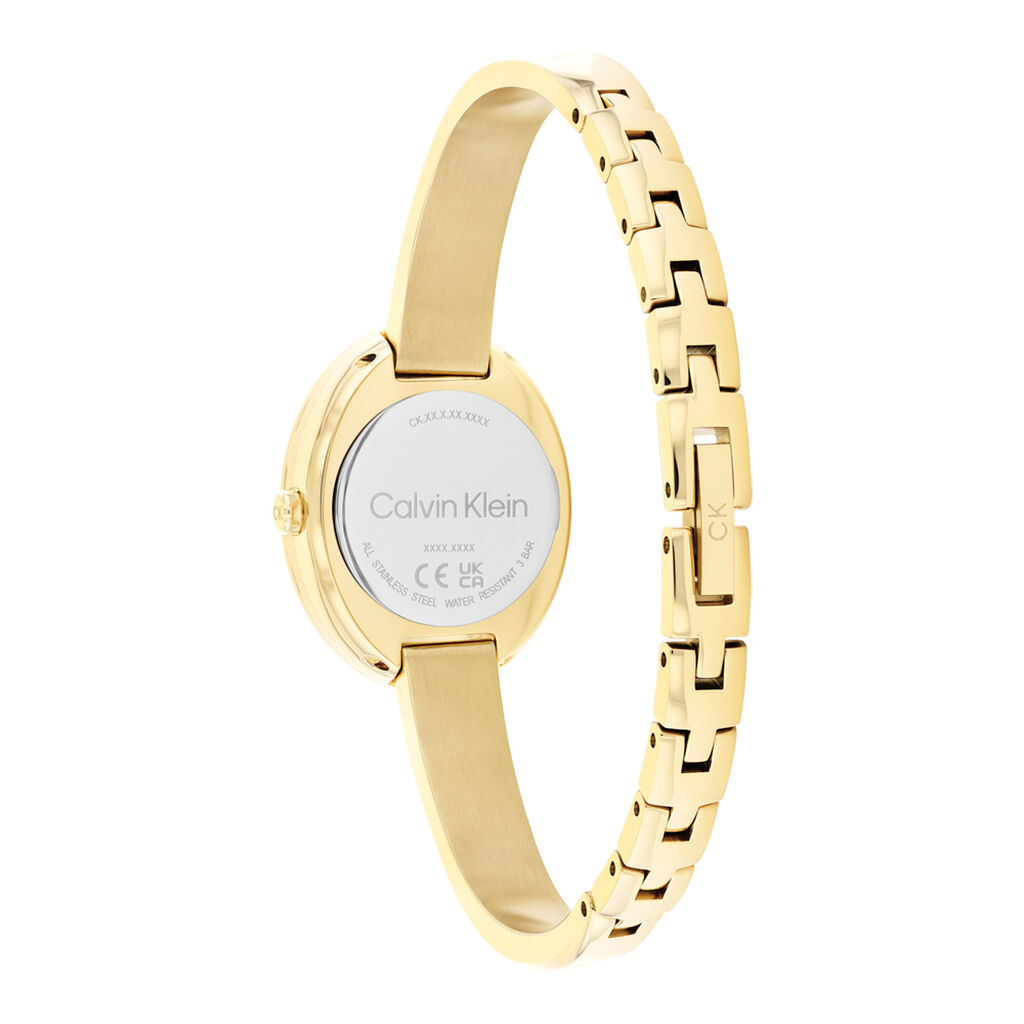 Montre Calvin Klein Twisted Bezel Dor&eacute; - Montres Femme | Histoire d&rsquo;Or