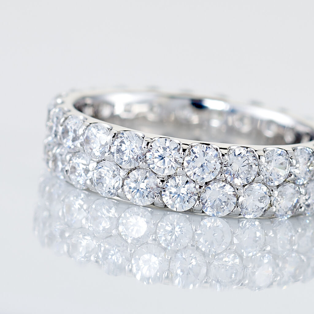 Alliance Marjelle Or Blanc Oxyde De Zirconium - Alliances Femme | Histoire d’Or
