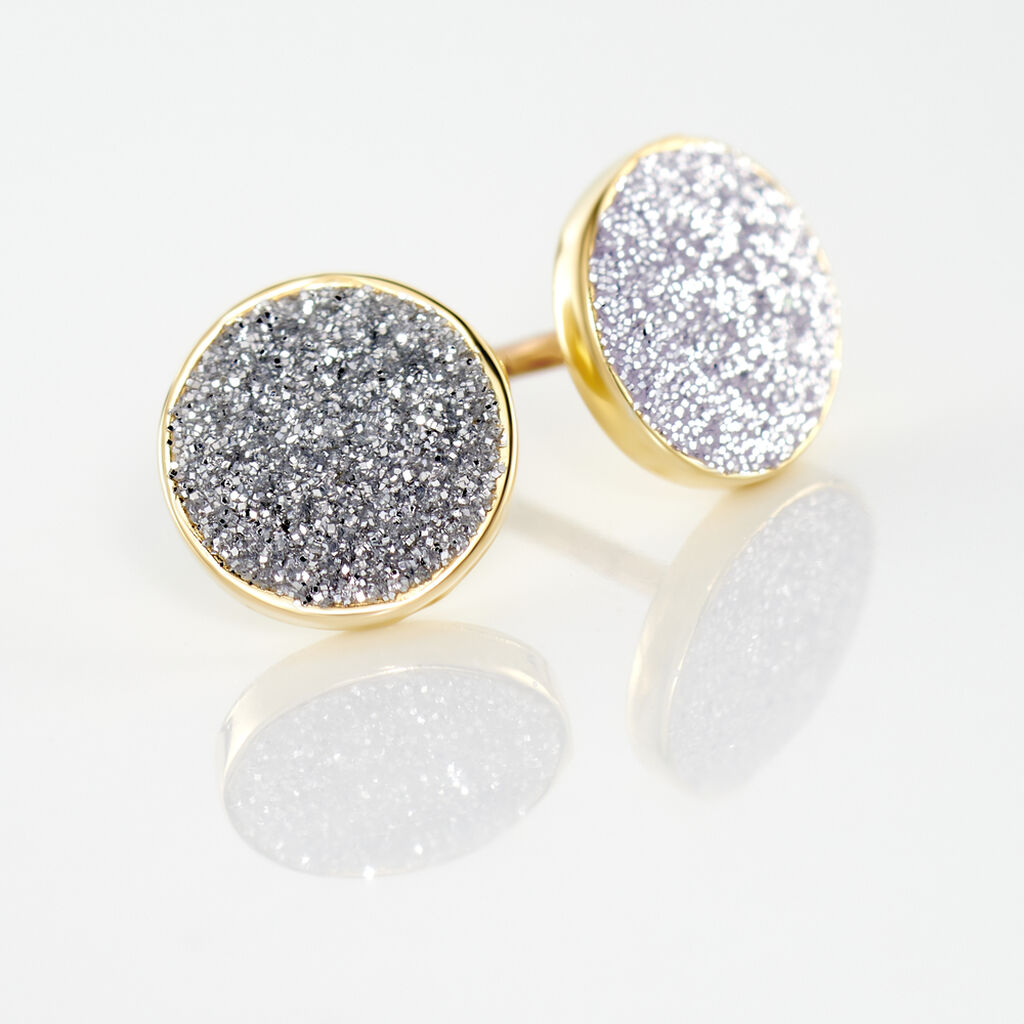Boucles D'oreilles Puces Eryne Or Jaune - Clous d'oreilles Femme | Histoire d’Or