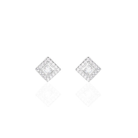 Boucles D'oreilles Pendantes Marie-elsa Argent  Oxyde De Zirconium - Boucles d'oreilles fantaisie Femme | Histoire d’Or