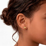 Boucles D'oreilles Puces Aricia Coeur Or Jaune - Clous d'oreilles Enfant | Histoire d&rsquo;Or