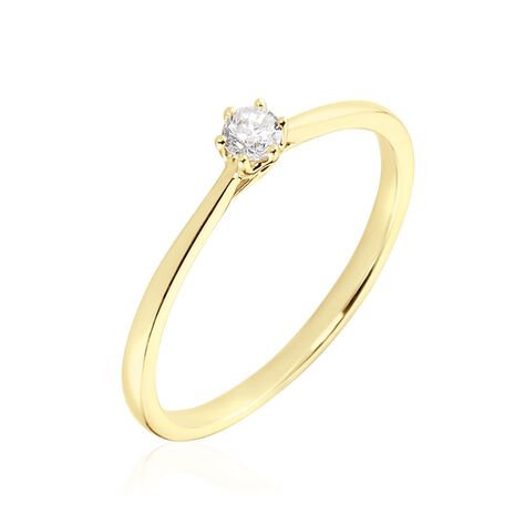 Bague Solitaire Athena Or Jaune Diamant - Bagues solitaires Femme | Histoire d’Or