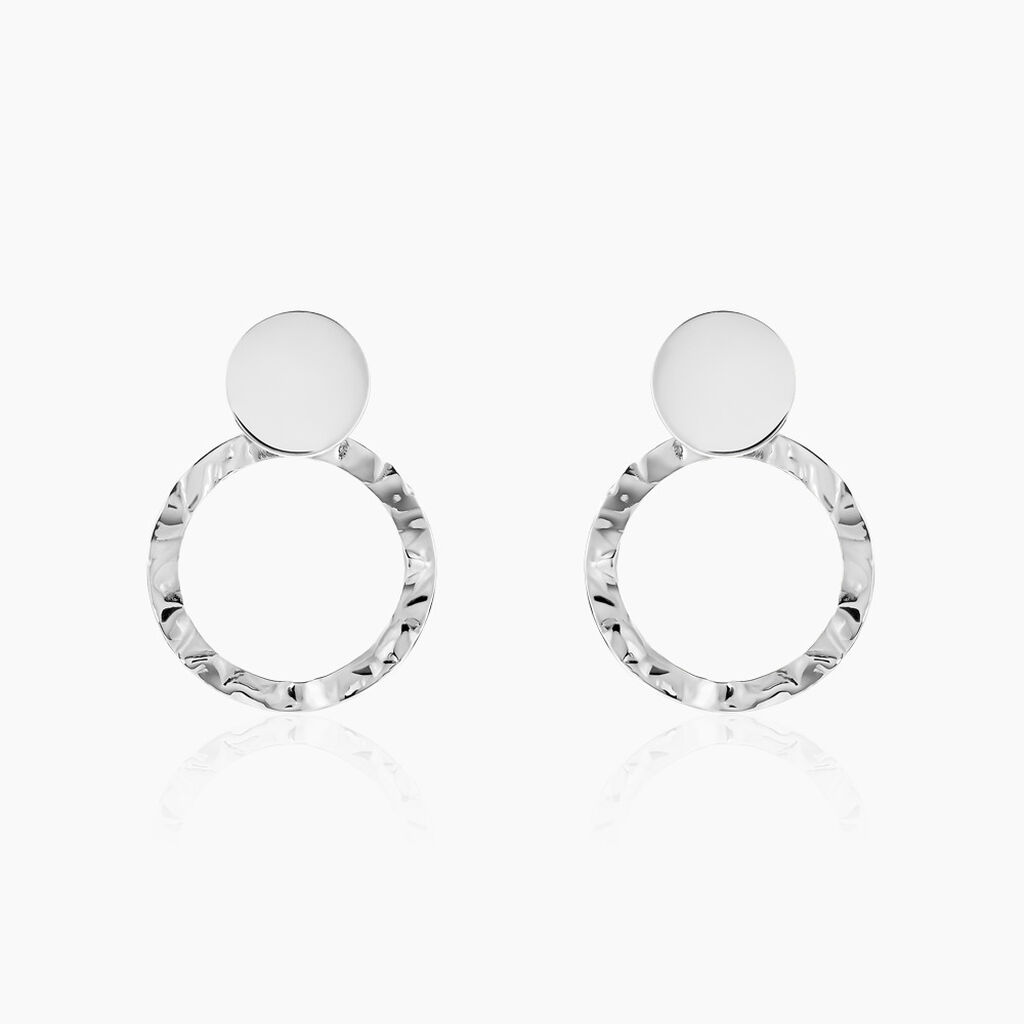 Boucles D'oreilles Pendantes Merrilie Argent Blanc - Boucles d'oreilles fantaisie Femme | Histoire d’Or