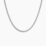 Collier Casper Argent Blanc - Chaines Homme | Histoire d&rsquo;Or