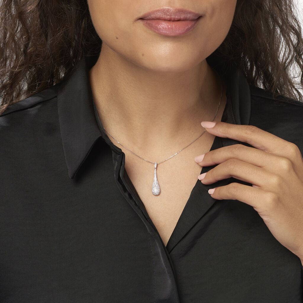 Collier Celine Or Blanc Diamant - Colliers Femme | Histoire d’Or