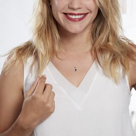 Collier Dalil Or Blanc Topaze Oxyde - Colliers Femme | Histoire d’Or