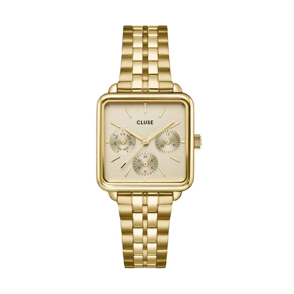 Montre Cluse La Tetragone Multifunction Doré - Montres Femme | Histoire d’Or
