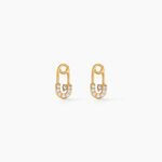 Boucles D'oreilles Puces Epiktetos Or Jaune Oxyde De Zirconium - Clous d'oreilles Femme | Histoire d&rsquo;Or