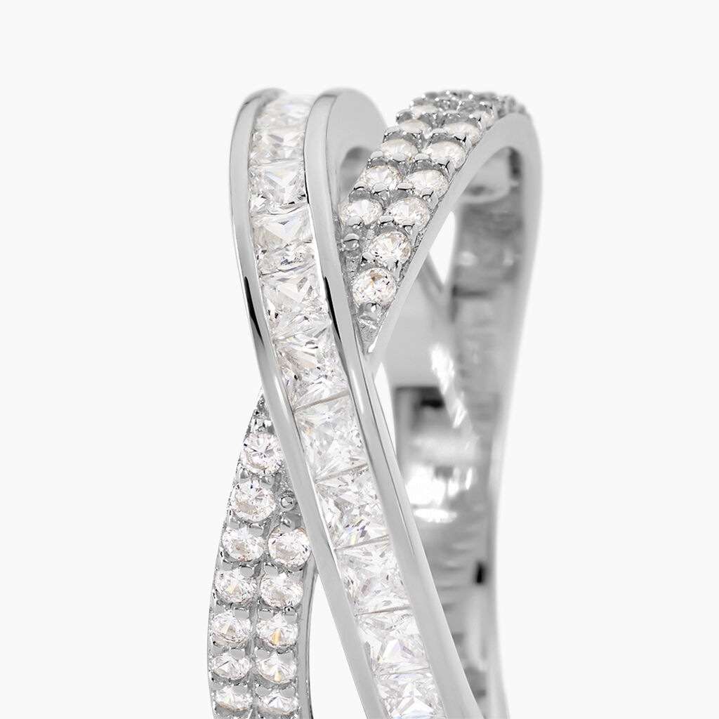 Bague Audon Argent Blanc Oxyde De Zirconium - Bagues avec pierre Femme | Histoire d&rsquo;Or