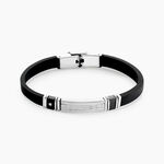 Bracelet Eric Acier Blanc Pierre De Synthese - Bracelets Homme | Histoire d&rsquo;Or