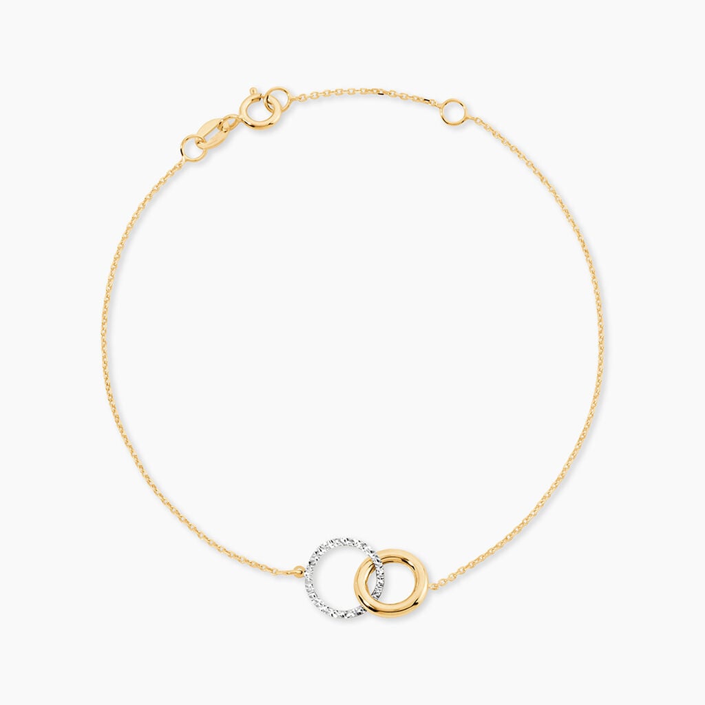 Bracelet Or Bicolore Gontrania - Bijoux sans pierre Femme | Histoire d&rsquo;Or