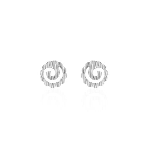 Boucles D'oreilles Puces Selima Argent Blanc - Boucles d'oreilles fantaisie Femme | Histoire d&rsquo;Or