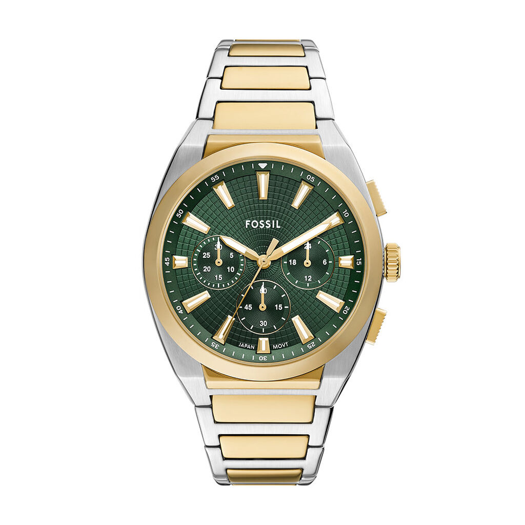 Montre Fossil Everett Vert - F&ecirc;te des p&egrave;res Homme | Histoire d&rsquo;Or