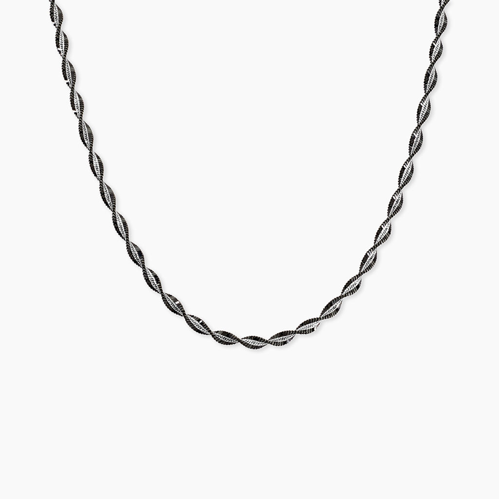 Collier Abie Torsade Argent Bicolore - Chaines Femme | Histoire d’Or