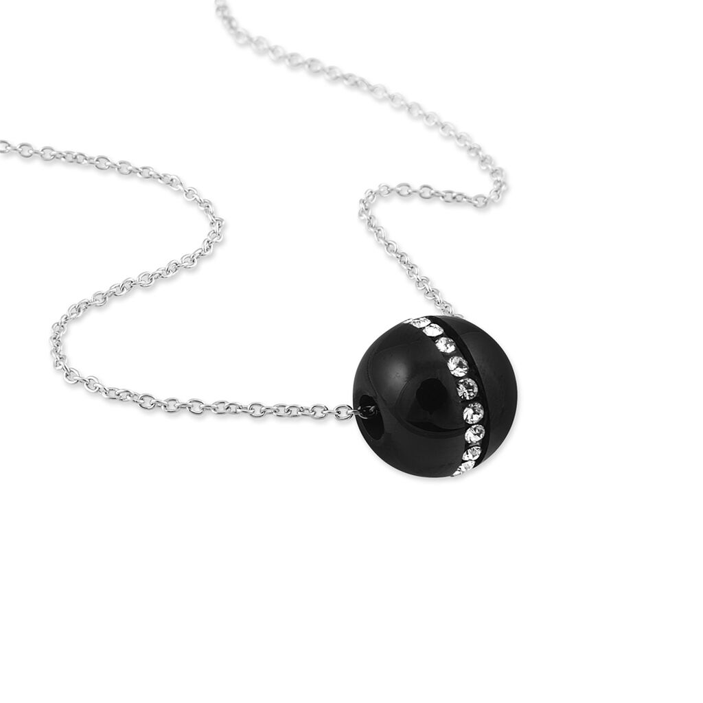 Collier Nina Cera Argent Blanc Strass Et Céramique - Colliers fantaisie Femme | Histoire d’Or