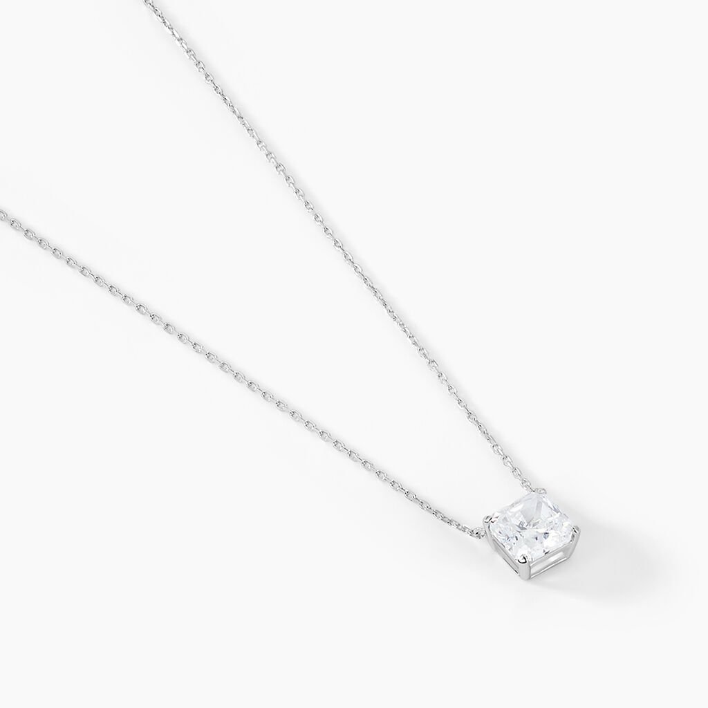 Collier Naziha Or Blanc Oxyde De Zirconium - Colliers Femme | Histoire d&rsquo;Or