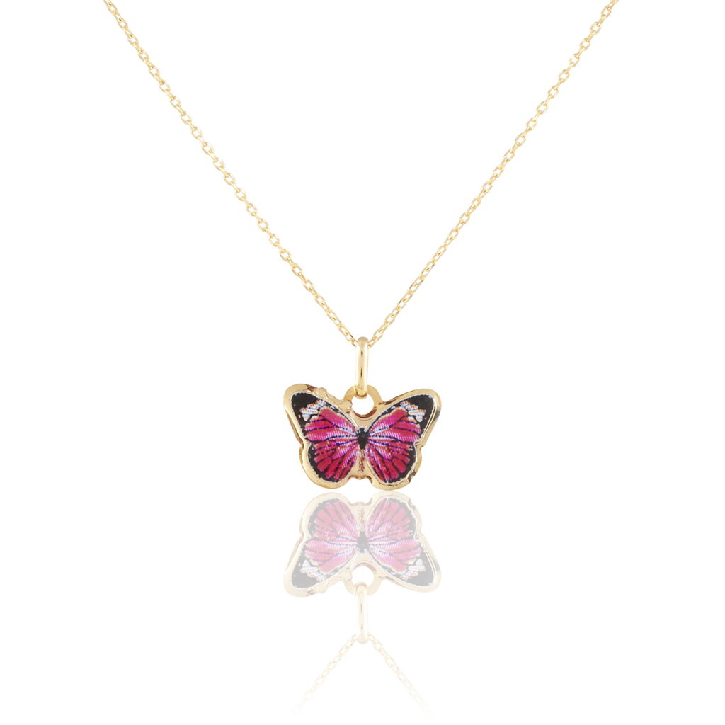 Collier Sulivia Papillon Or Jaune