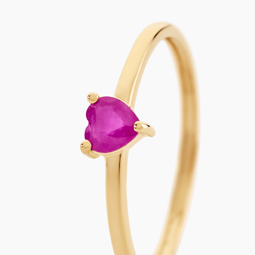 Bague Lissounia Or Jaune Rubis - Bagues solitaires Femme | Histoire d&rsquo;Or