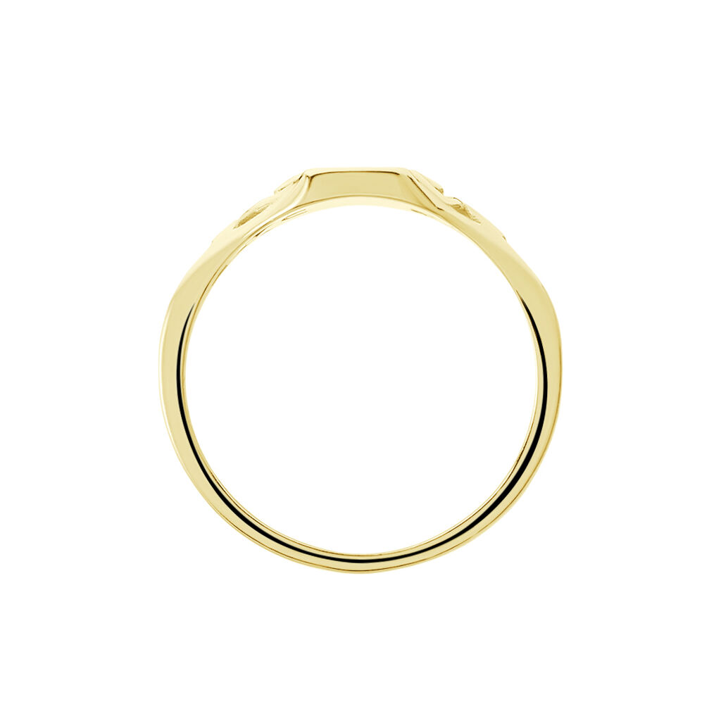 Chevalière Argent Dore Reine - Bagues solitaires Femme | Histoire d’Or