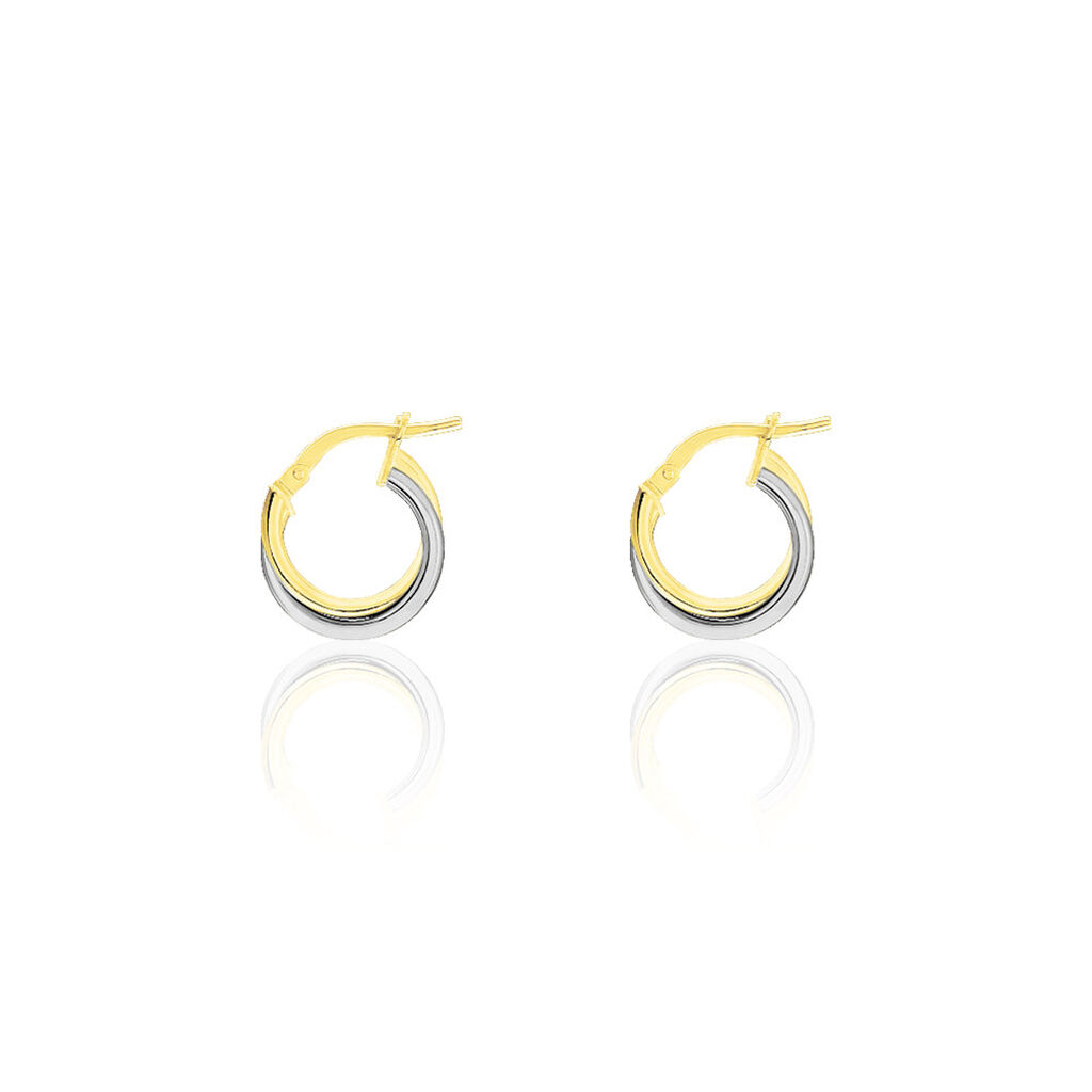 Créoles Tita Or Bicolore - Boucles d'oreilles créoles Femme | Histoire d’Or