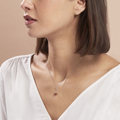 Collier Famata Argent Blanc Ambre - Colliers fantaisie Femme | Histoire d’Or