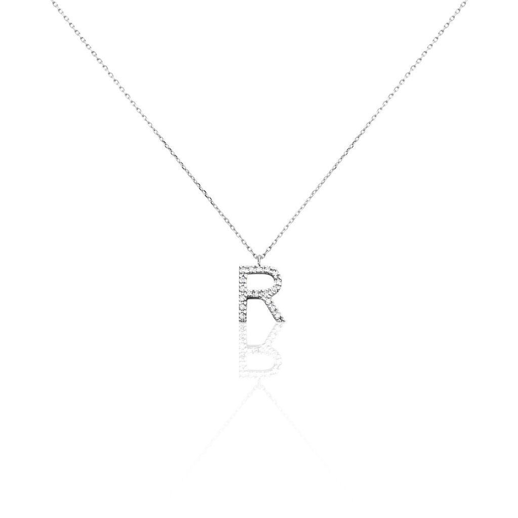Collier Oran Or Blanc Diamant