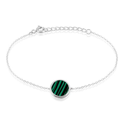 Bracelet Saül Argent Blanc Malachite - Bracelets Femme | Histoire d’Or