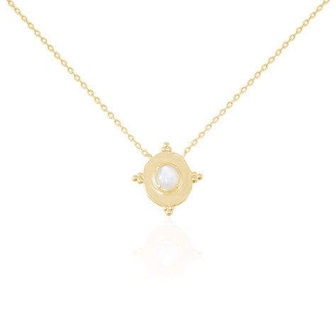 Collier Plaque Or Jaune Oline Pierre De Lune - Colliers Femme | Histoire d&rsquo;Or
