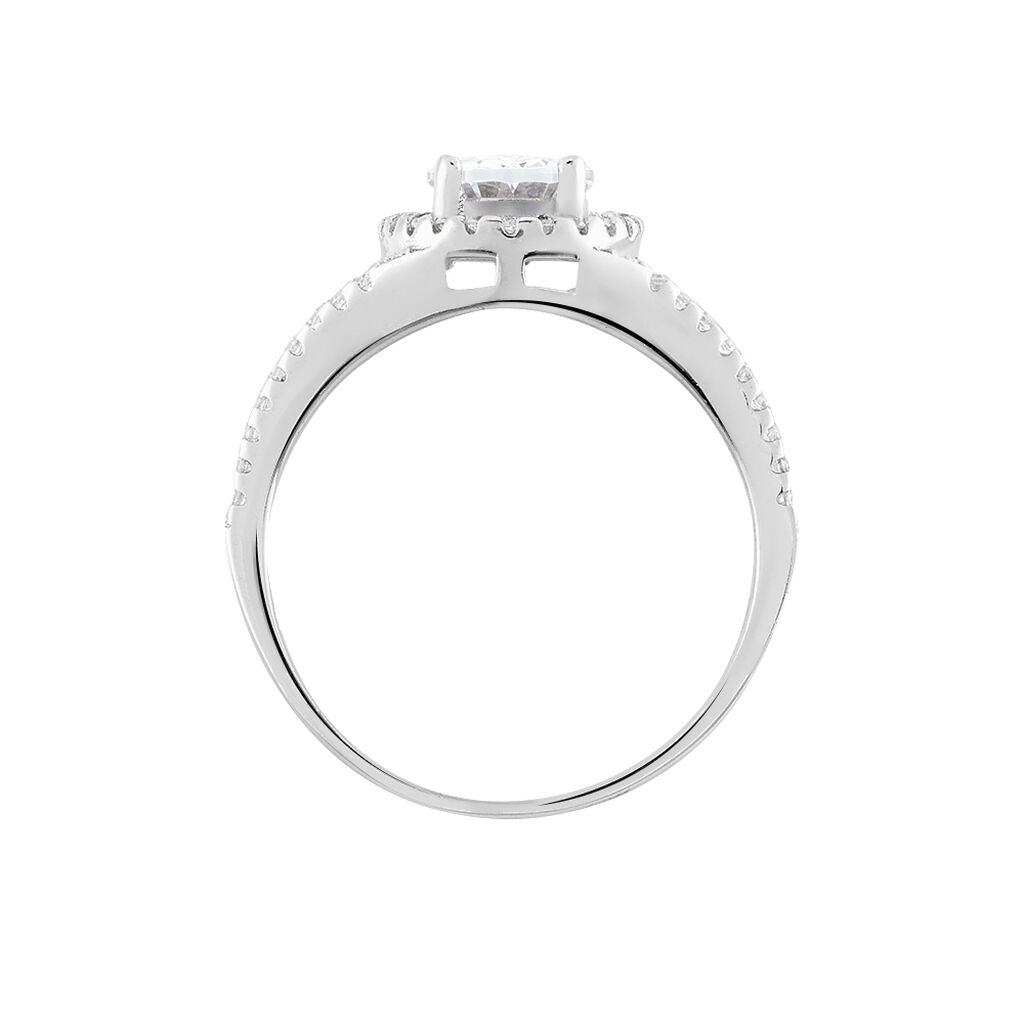 Bague Melyssa Argent Blanc Oxyde De Zirconium - Bagues solitaires Femme | Histoire d&rsquo;Or