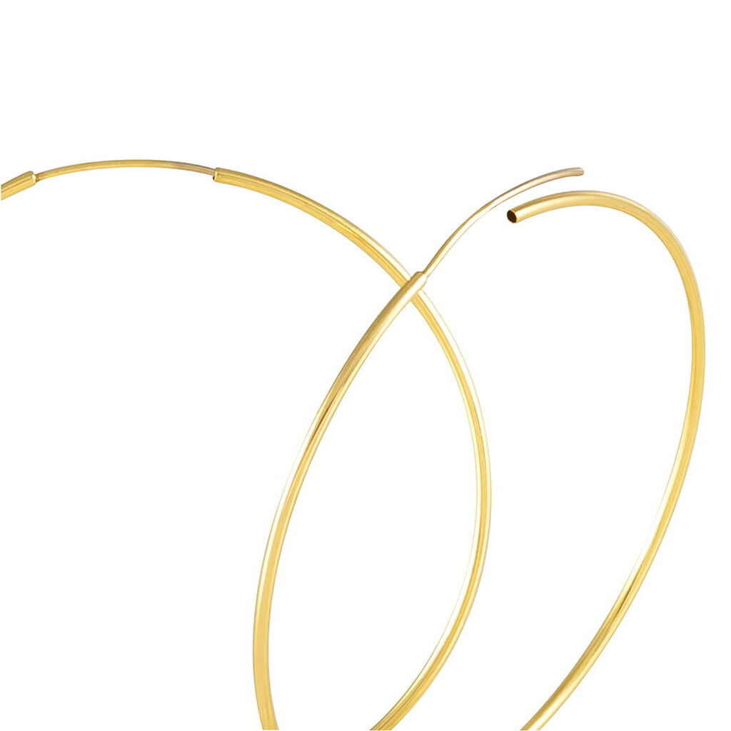 Créoles Muses Or Jaune - Boucles d'oreilles créoles Femme | Histoire d’Or
