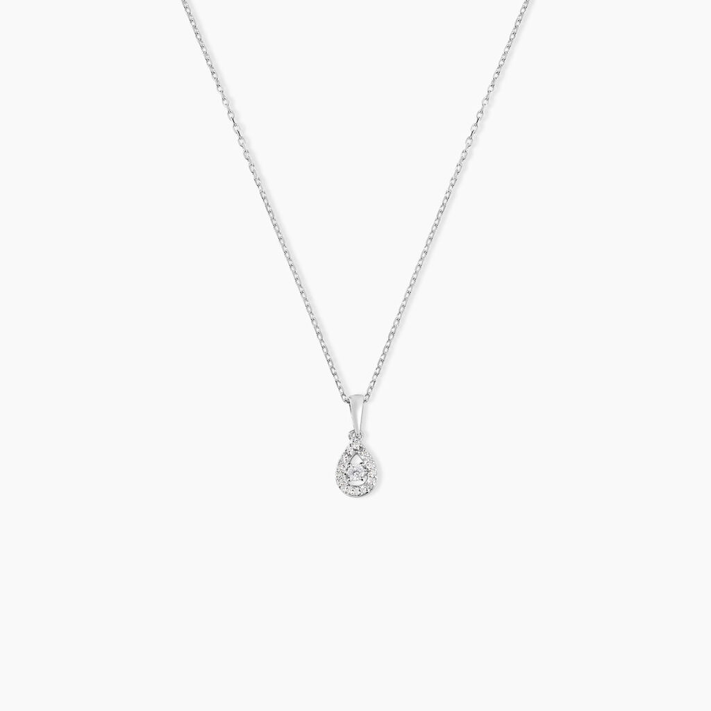 Collier Domitia Or Blanc Diamant