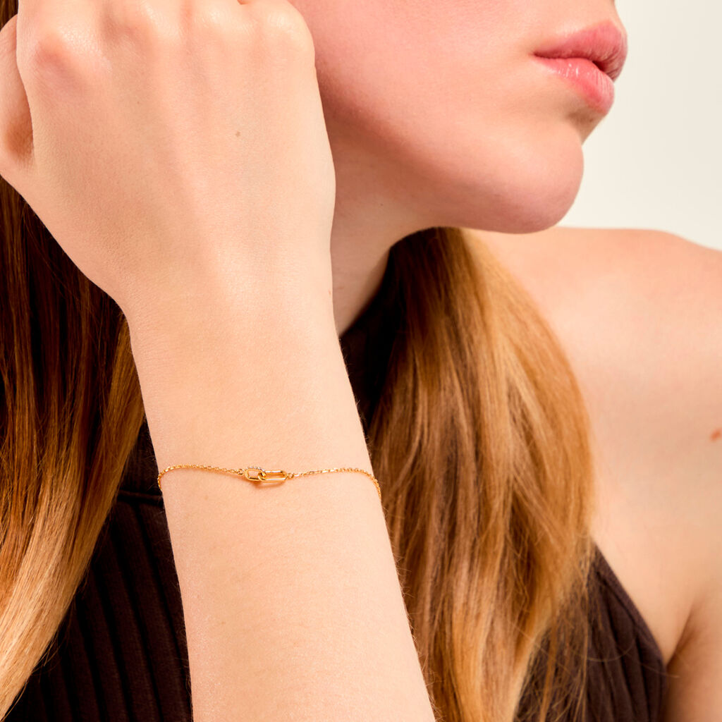Bracelet Chrislene Plaqu&eacute; Or Jaune Oxyde De Zirconium - Bracelets Femme | Histoire d&rsquo;Or