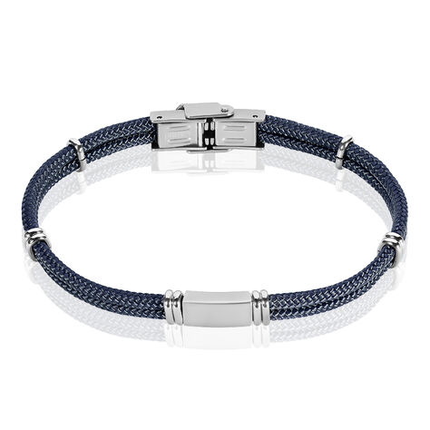 Bracelet Yannik Acier Blanc - Bracelets cordon Homme | Histoire d’Or