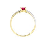 Bague Skylar Or Bicolore Rubis Diamant - Bagues solitaires Femme | Histoire d&rsquo;Or