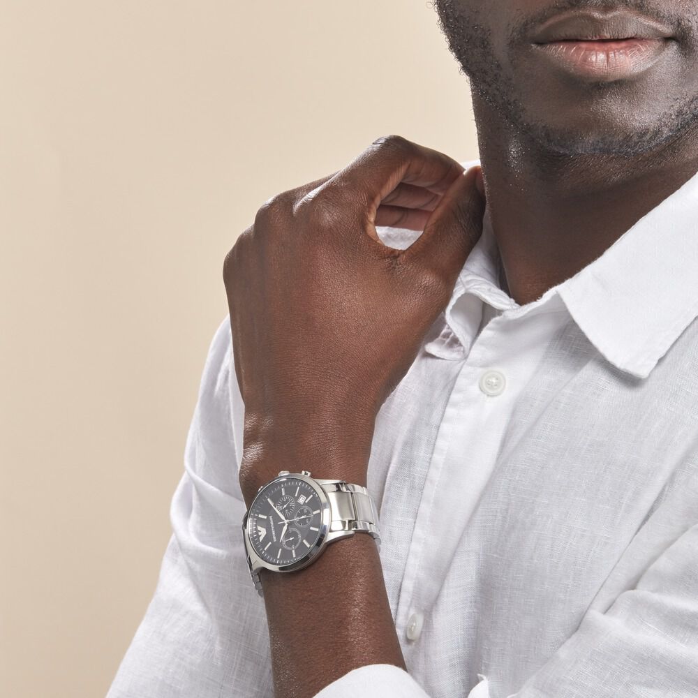 Montres Emporio Armani AR2434 Acier Boucle déployante simple Blanc Ronde -  HIMHB1N6800 • Histoire d'Or